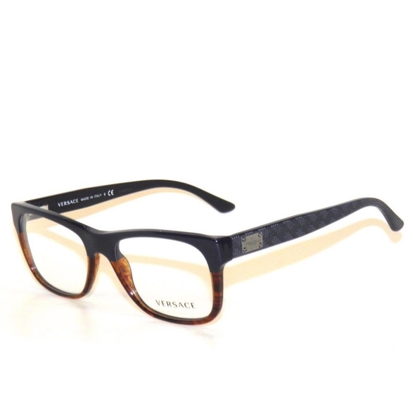 Versace 3199 5118 53 Dark Blue Havana Eyeglasses - Picture 1 of 6